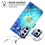 Custodia in pelle con flip orizzontale e pittura 3D per Samsung Galaxy S24 FE 5G