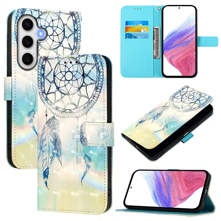 Custodia in pelle con flip orizzontale e pittura 3D per Samsung Galaxy S24 FE 5G