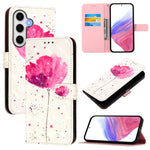 Custodia in pelle con flip orizzontale e pittura 3D per Samsung Galaxy S24 FE 5G