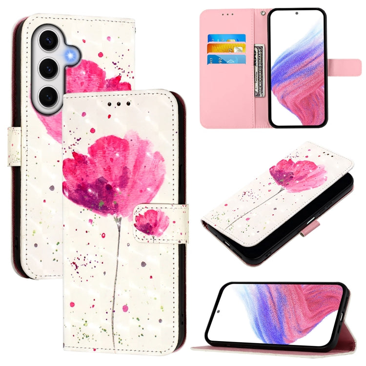 Custodia in pelle con flip orizzontale e pittura 3D per Samsung Galaxy S24 FE 5G