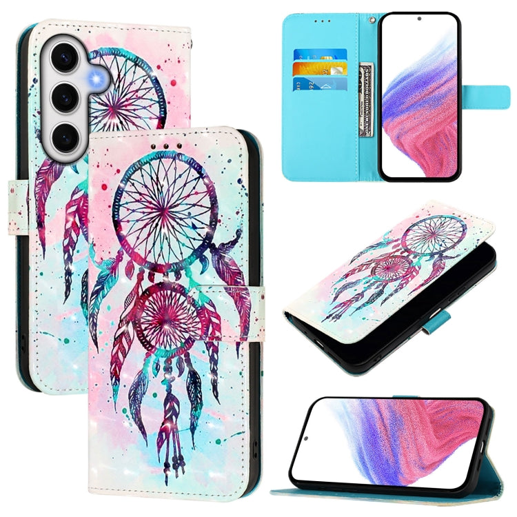Custodia in pelle con flip orizzontale e pittura 3D per Samsung Galaxy S24 FE 5G