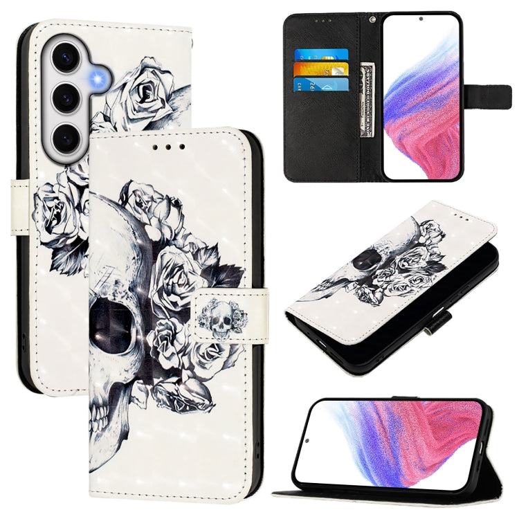 Custodia in pelle con flip orizzontale e pittura 3D per Samsung Galaxy S24 FE 5G