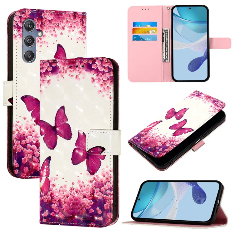 Custodia in pelle con flip orizzontale e pittura 3D per Samsung Galaxy M56 5G
