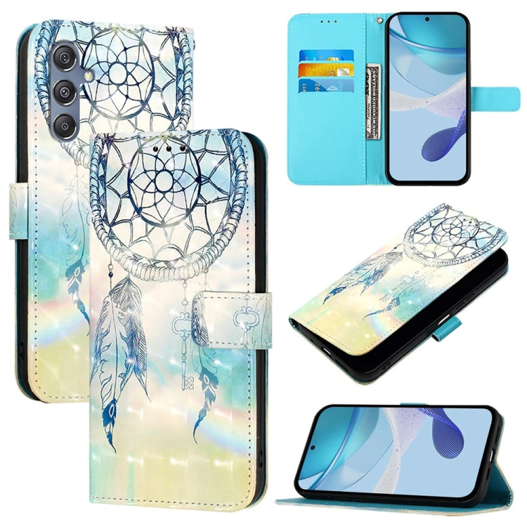 Custodia in pelle con flip orizzontale e pittura 3D per Samsung Galaxy M56 5G