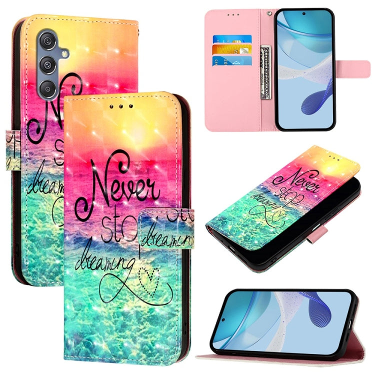 Custodia in pelle con flip orizzontale e pittura 3D per Samsung Galaxy M56 5G