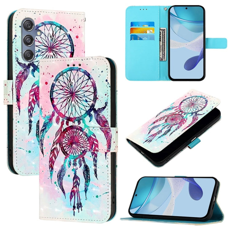 Custodia in pelle con flip orizzontale e pittura 3D per Samsung Galaxy M56 5G