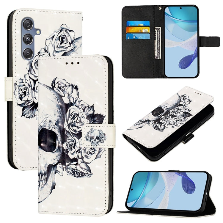 Custodia in pelle con flip orizzontale e pittura 3D per Samsung Galaxy M56 5G