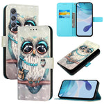 Custodia in pelle con flip orizzontale e pittura 3D per Samsung Galaxy M56 5G