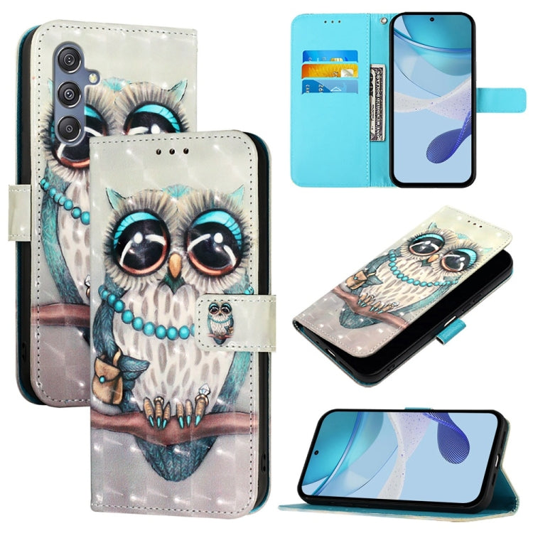 Custodia in pelle con flip orizzontale e pittura 3D per Samsung Galaxy M56 5G