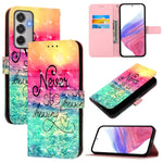 Custodia in pelle con flip orizzontale e pittura 3D per Samsung Galaxy M56 5G