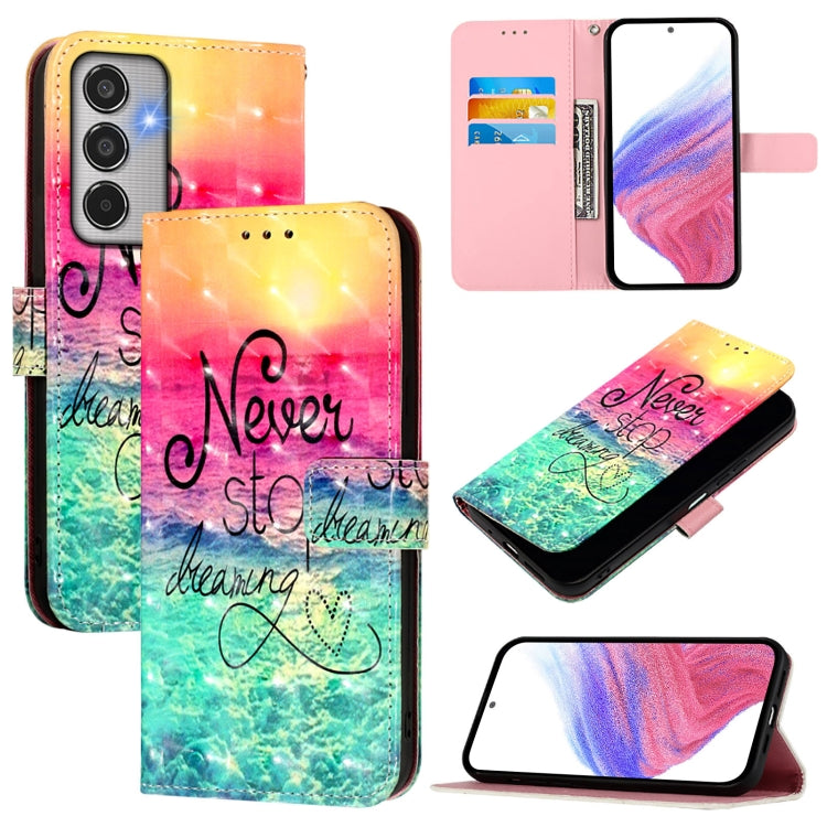 Custodia in pelle con flip orizzontale e pittura 3D per Samsung Galaxy M56 5G