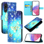 Custodia in pelle con flip orizzontale e pittura 3D per Samsung Galaxy M56 5G