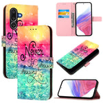 Custodia in pelle con flip orizzontale e pittura 3D per Samsung Galaxy M56 5G