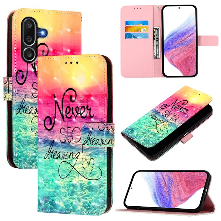 Custodia in pelle con flip orizzontale e pittura 3D per Samsung Galaxy M56 5G