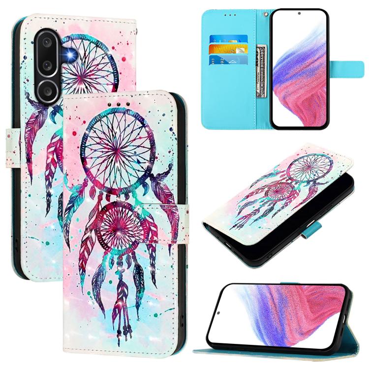 Custodia in pelle con flip orizzontale e pittura 3D per Samsung Galaxy M56 5G