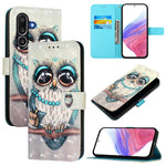 Custodia in pelle con flip orizzontale e pittura 3D per Samsung Galaxy M56 5G