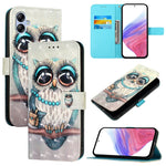 Custodia in pelle con vibrazione orizzontale per Samsung Galaxy A24 4G