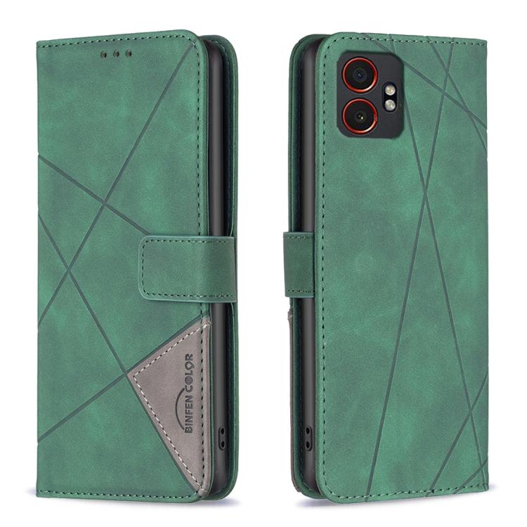 Custodia in pelle con trama a rombo e fibbia magnetica per Samsung Galaxy XCover