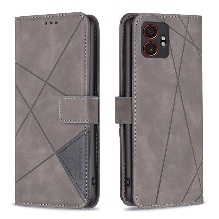 Custodia in pelle con trama a rombo e fibbia magnetica per Samsung Galaxy XCover