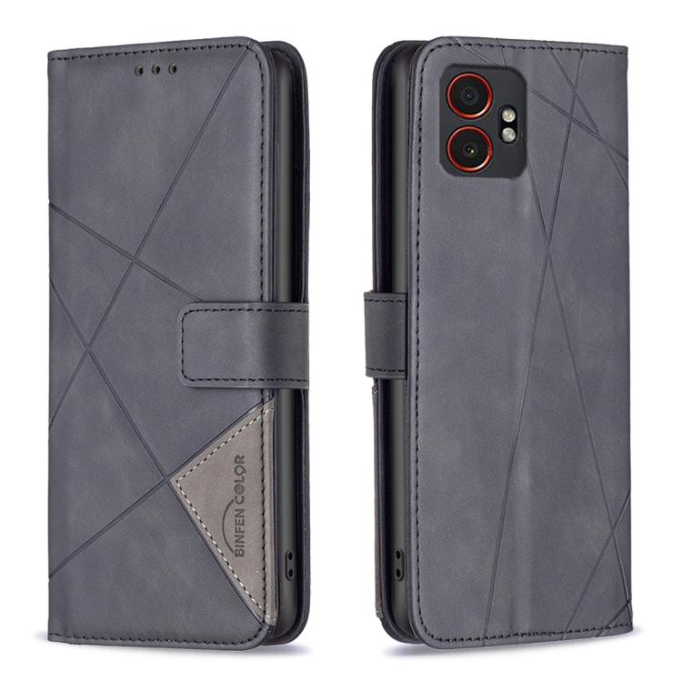 Custodia in pelle con trama a rombo e fibbia magnetica per Samsung Galaxy XCover