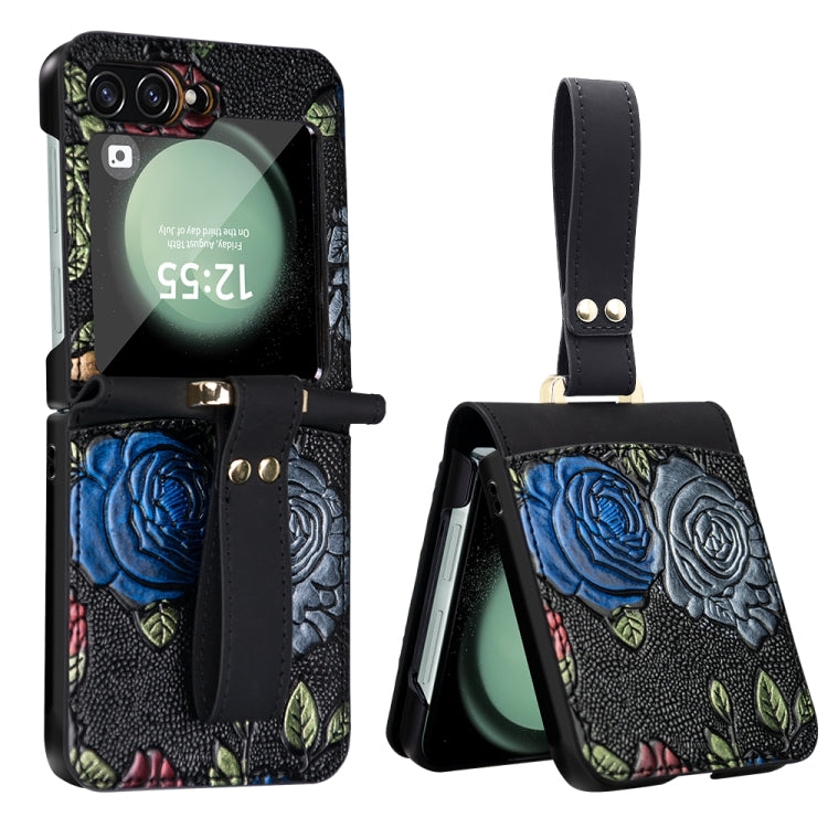 Custodia a copertura totale con motivo in rilievo per Galaxy Z Flip8 5G con