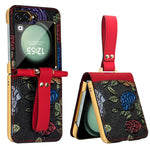 Custodia a copertura totale con motivo in rilievo per Galaxy Z Flip8 5G con