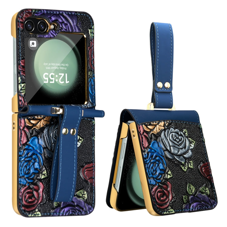 Custodia a copertura totale con motivo in rilievo per Galaxy Z Flip8 5G con