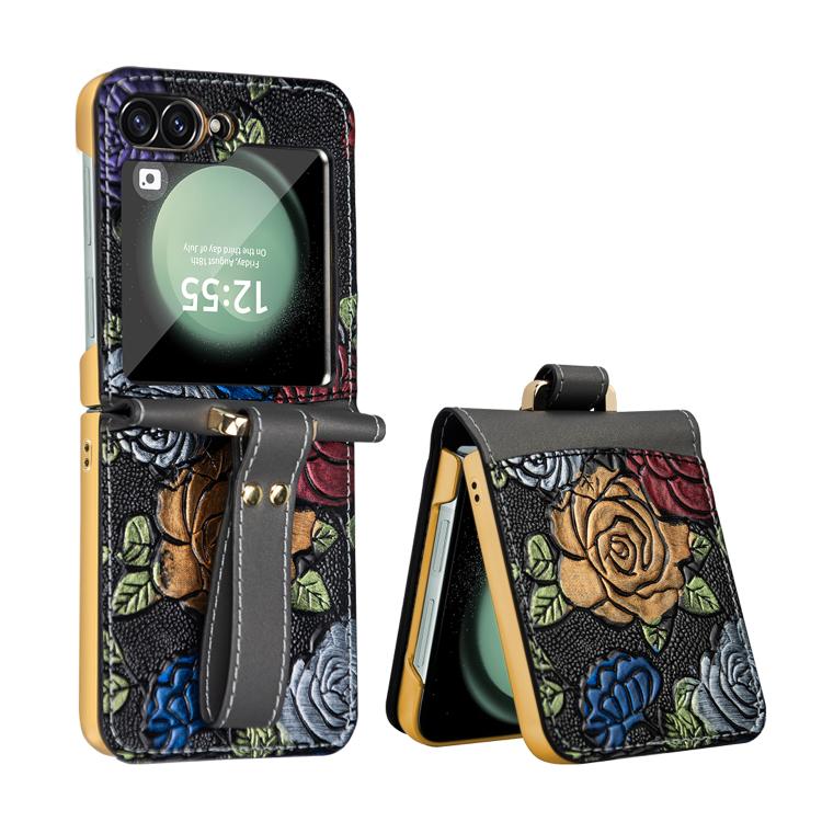 Custodia a copertura totale con motivo in rilievo per Galaxy Z Flip8 5G con