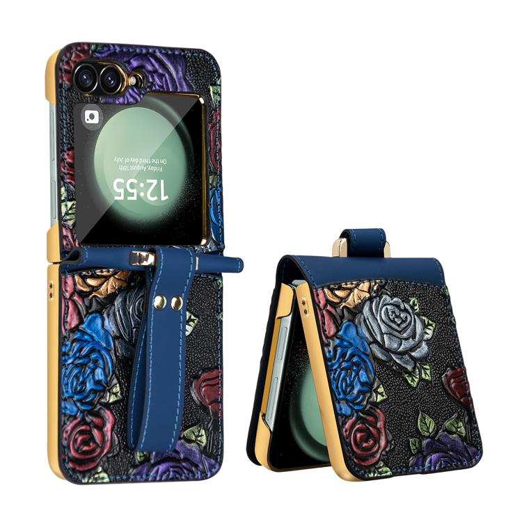 Custodia a copertura totale con motivo in rilievo per Galaxy Z Flip8 5G con