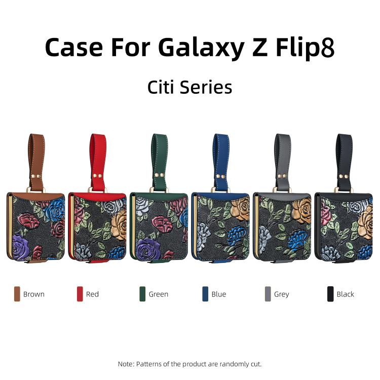 Custodia a copertura totale con motivo in rilievo per Galaxy Z Flip8 5G con