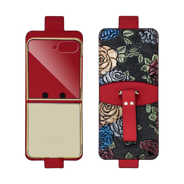 Custodia a copertura totale con motivo in rilievo per Galaxy Z Flip8 5G con