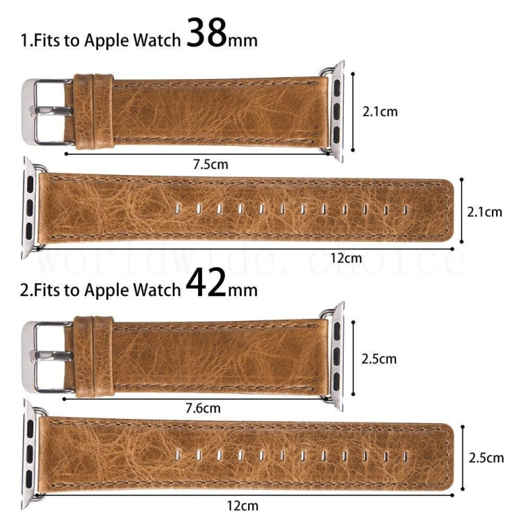 Cinturino in pelle cerata per Apple Watch 38-44mm