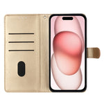 Custodia in pelle con farfalle per iPhone 15 Pro