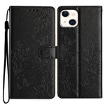 Custodia in pelle con farfalle per iPhone 15 Pro