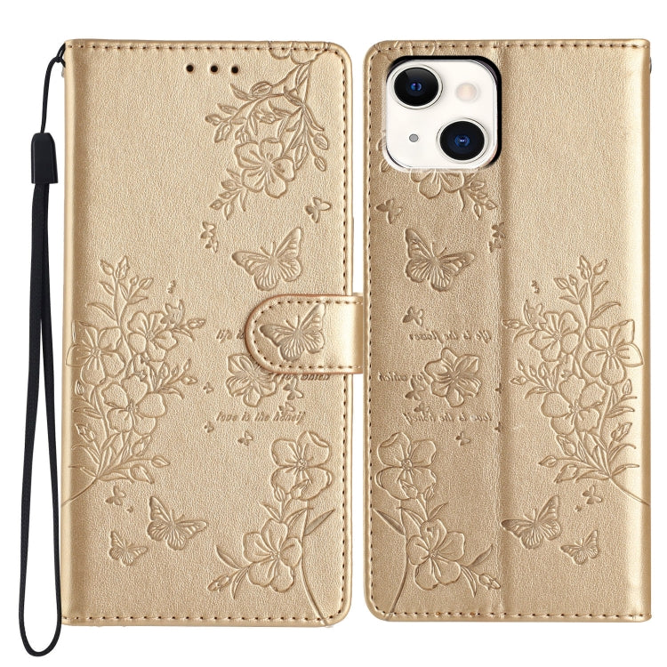 Custodia in pelle con farfalle per iPhone 15 Pro