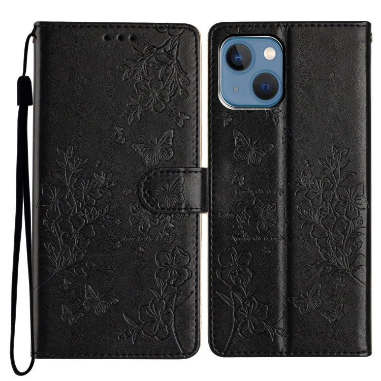 Custodia in pelle con farfalle per iPhone 15 Pro