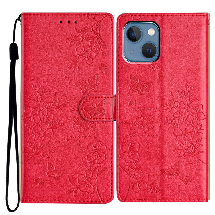 Custodia in pelle con farfalle per iPhone 15 Pro