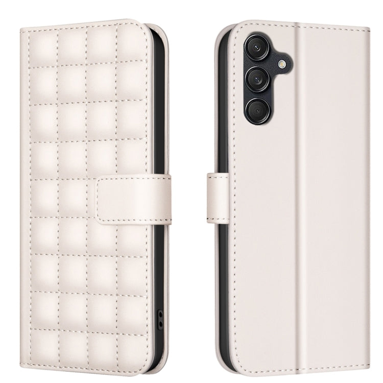 Custodia in pelle con trama quadrata per Samsung Galaxy S23 FE 5G