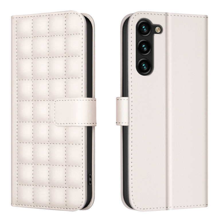 Custodia in pelle con trama quadrata per Samsung Galaxy S23 FE 5G