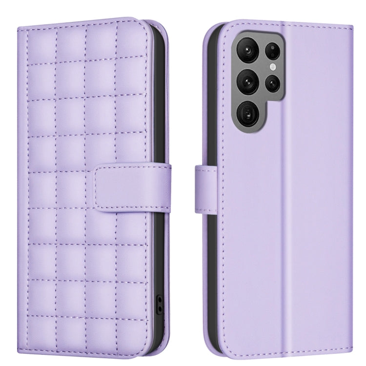Custodia in pelle con trama quadrata per Samsung Galaxy S23 FE 5G