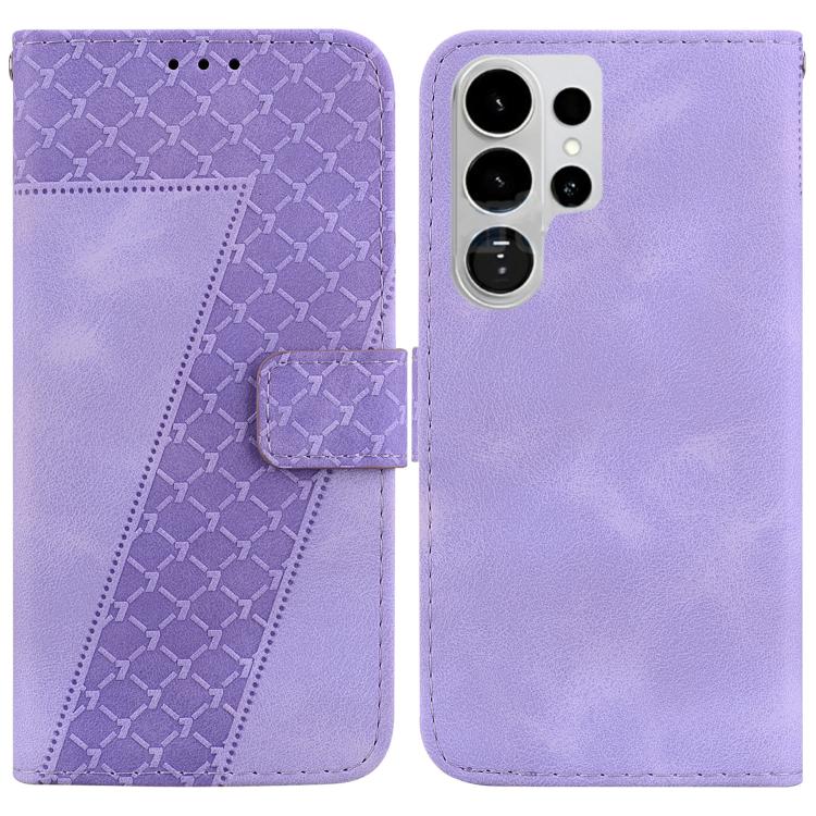 Custodia in pelle goffrata per Samsung Galaxy S26+ 5G con supporto