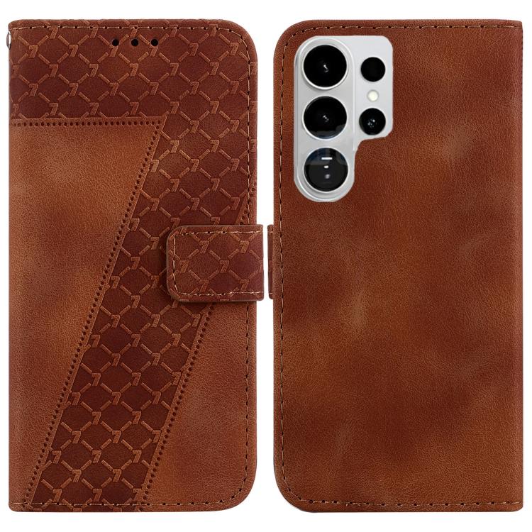 Custodia in pelle goffrata per Samsung Galaxy S26+ 5G con supporto