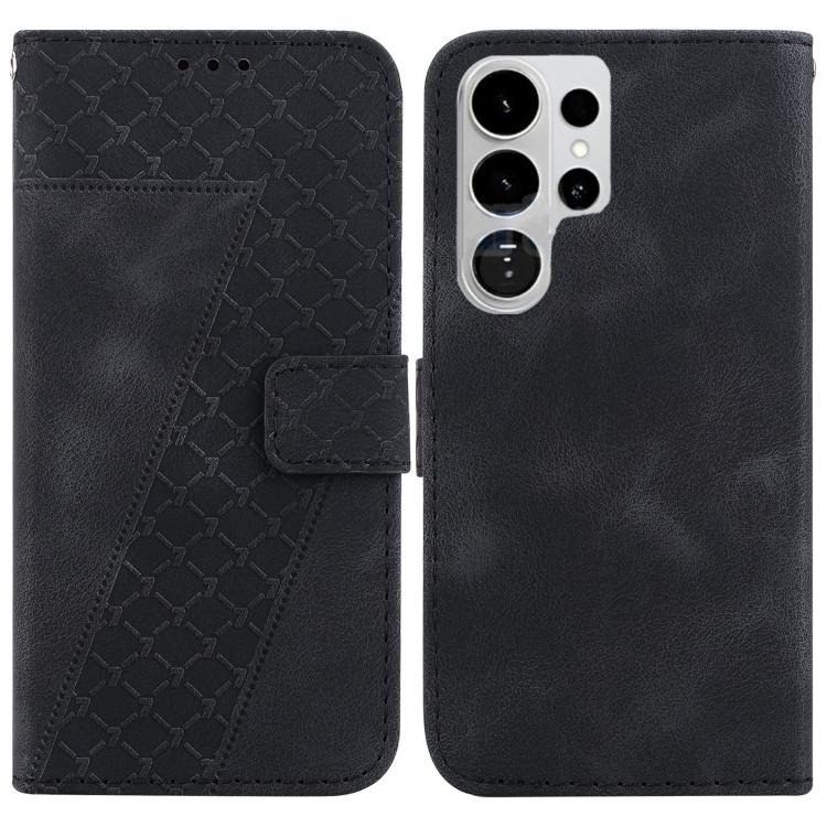 Custodia in pelle goffrata per Samsung Galaxy S26+ 5G con supporto