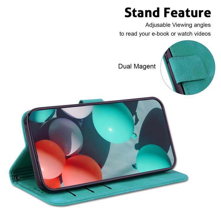 Custodia in pelle goffrata per Samsung Galaxy S26+ 5G con supporto