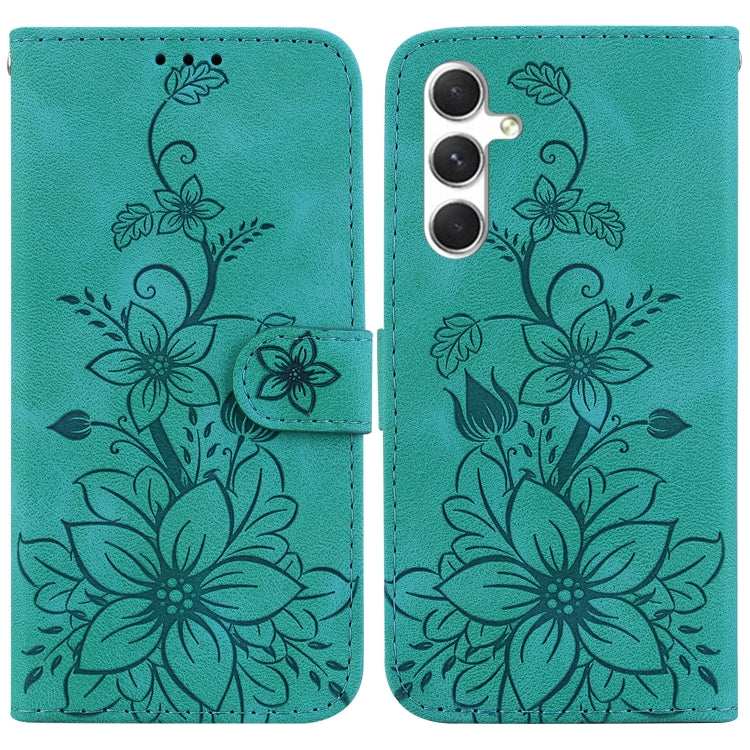 Custodia in pelle goffrata Giglio per Samsung Galaxy S25+ 5G con cavalletto