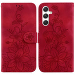 Custodia in pelle goffrata Giglio per Samsung Galaxy S25+ 5G con cavalletto