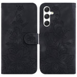 Custodia in pelle goffrata Giglio per Samsung Galaxy S25+ 5G con cavalletto