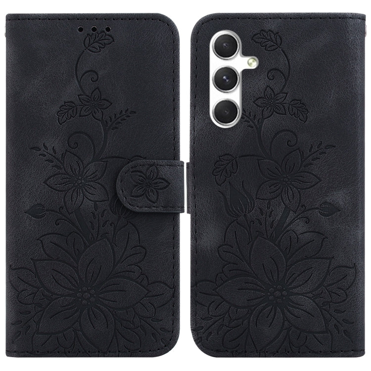 Custodia in pelle goffrata Giglio per Samsung Galaxy S25+ 5G con cavalletto