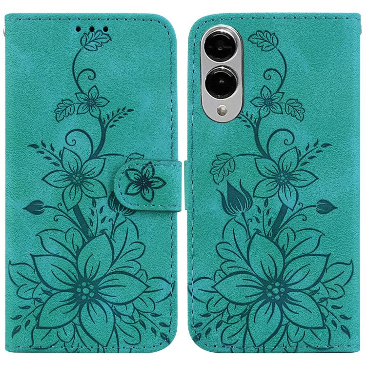 Custodia in pelle goffrata Giglio per Samsung Galaxy S25+ 5G con cavalletto