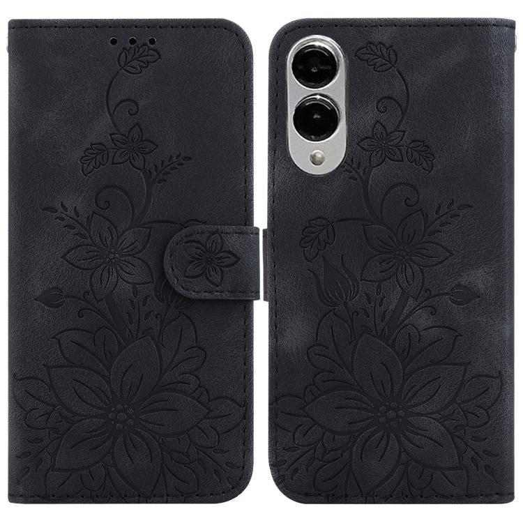Custodia in pelle goffrata Giglio per Samsung Galaxy S25+ 5G con cavalletto